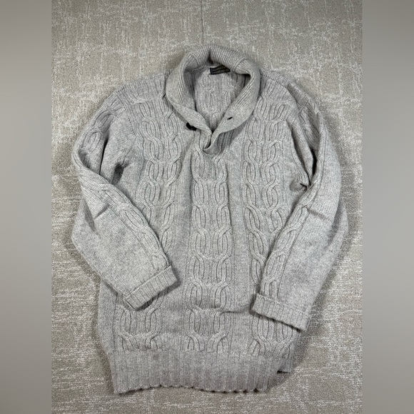Holland and Sherry Cable Knit 100% Cashmere London Sweater Womens Size Large - Picture 1 of 8